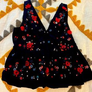 J crew, size 8, beaded, tank.